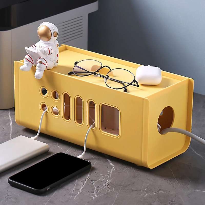 Colour Cable Storage Box Hide Cords Power Strips Surge Protector A