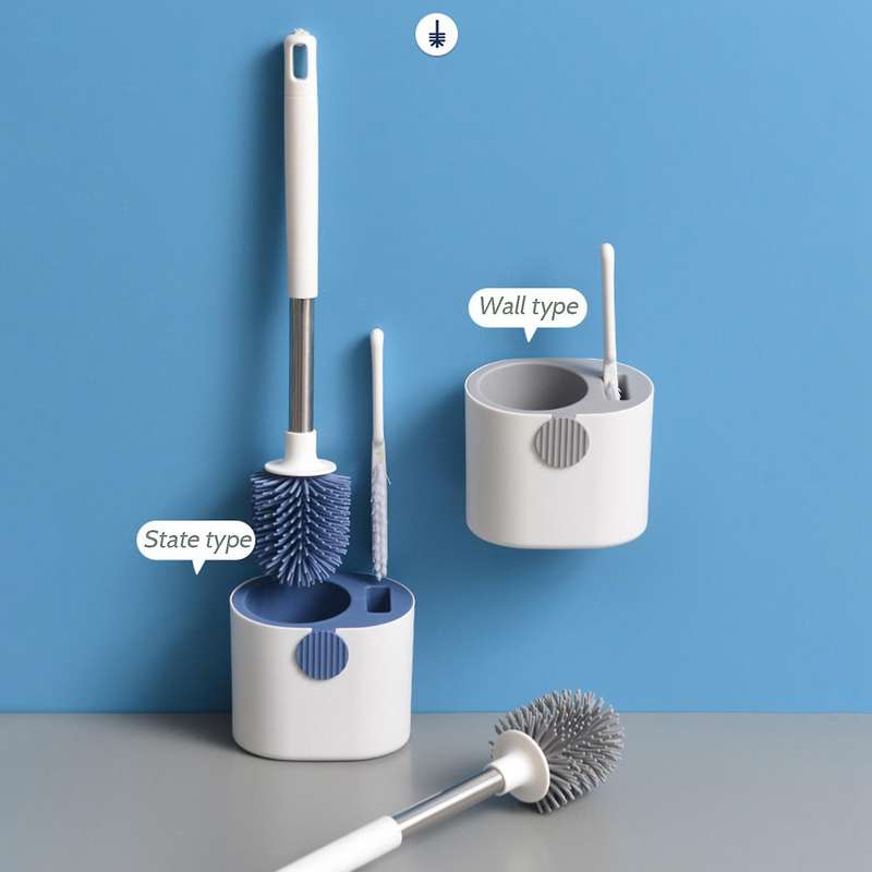 Toilet Cleaning Tools with Base Home Cleaning Brush for Bathroom C