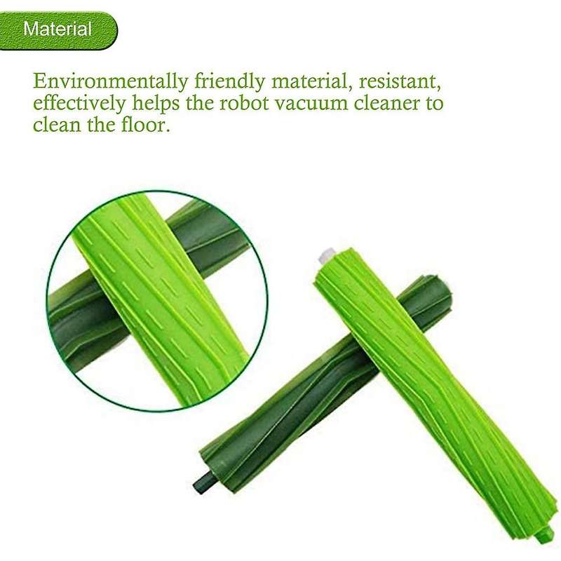 2 Sets Rubber Roller Brushes for Irobot Roomba I3 I3+ I6+ I7 I7+