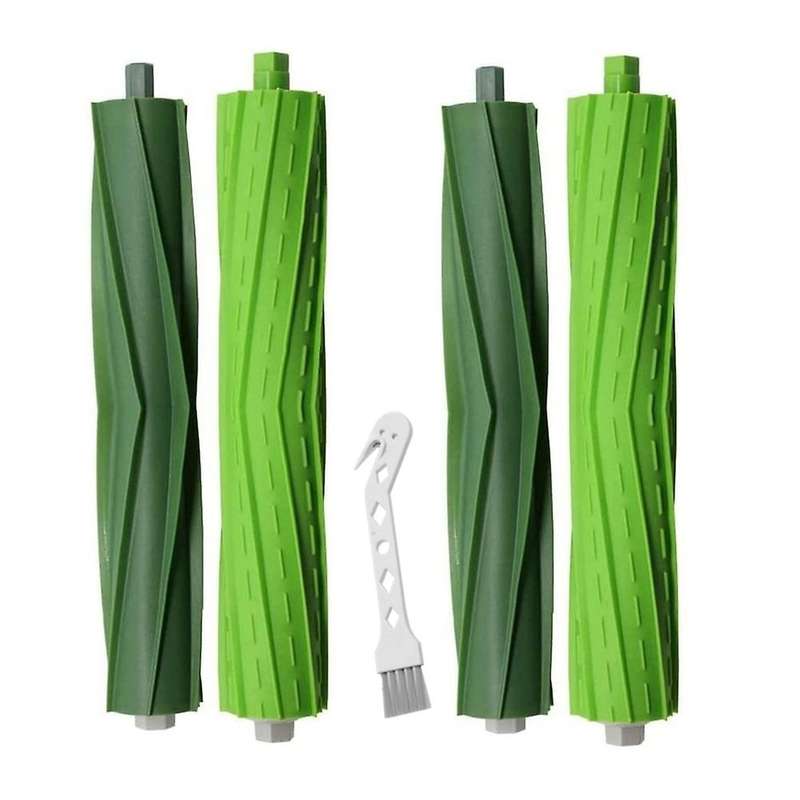 2 Sets Rubber Roller Brushes for Irobot Roomba I3 I3+ I6+ I7 I7+
