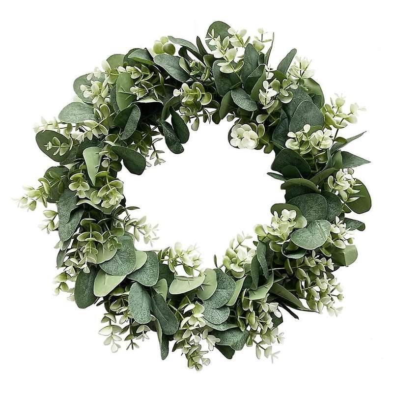 Eucalyptus Wreath Farmhouse Decor, Green Wreath Front Door