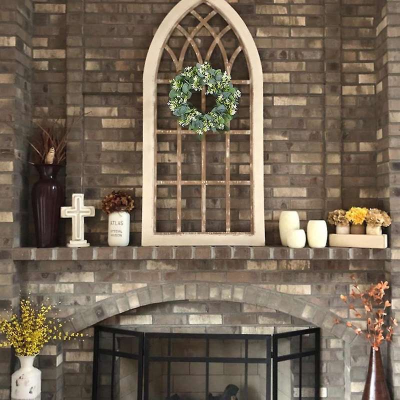 Eucalyptus Wreath Farmhouse Decor, Green Wreath Front Door