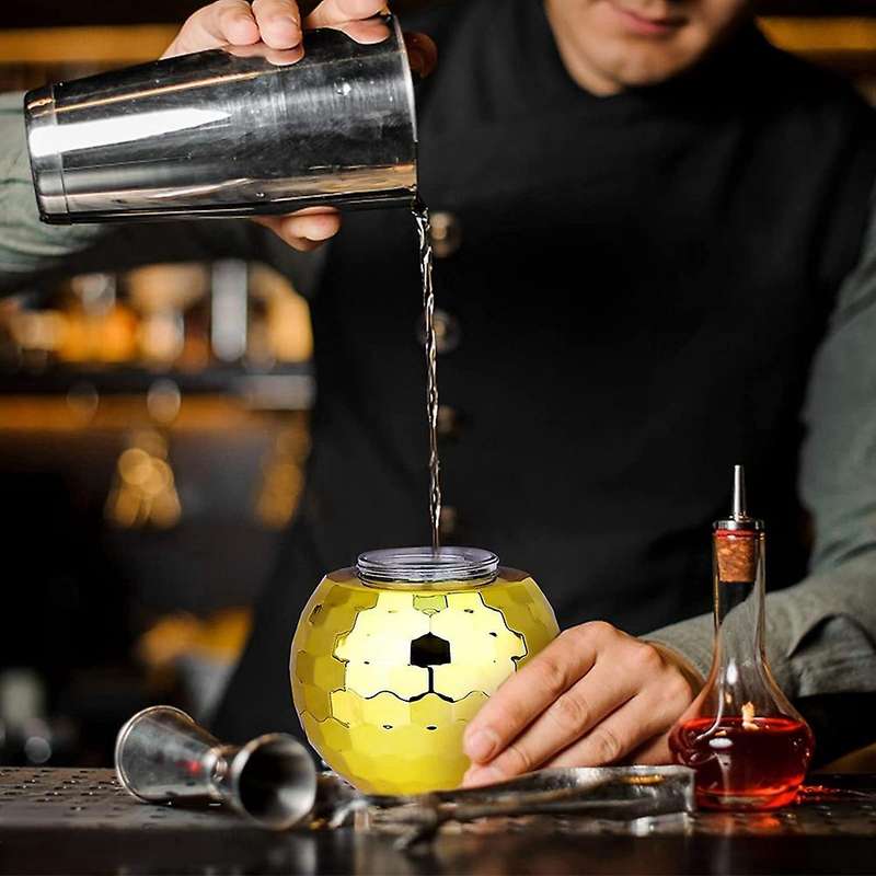 Disco Flash Ball Cocktail Cup Bar Party Flashlight Straw Wine Glass