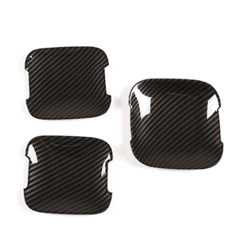 For Land Rover Car Grab Door Handle Bowl Cover Trim, Carbon Fiber