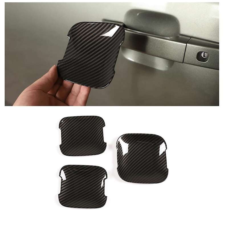 For Land Rover Car Grab Door Handle Bowl Cover Trim, Carbon Fiber