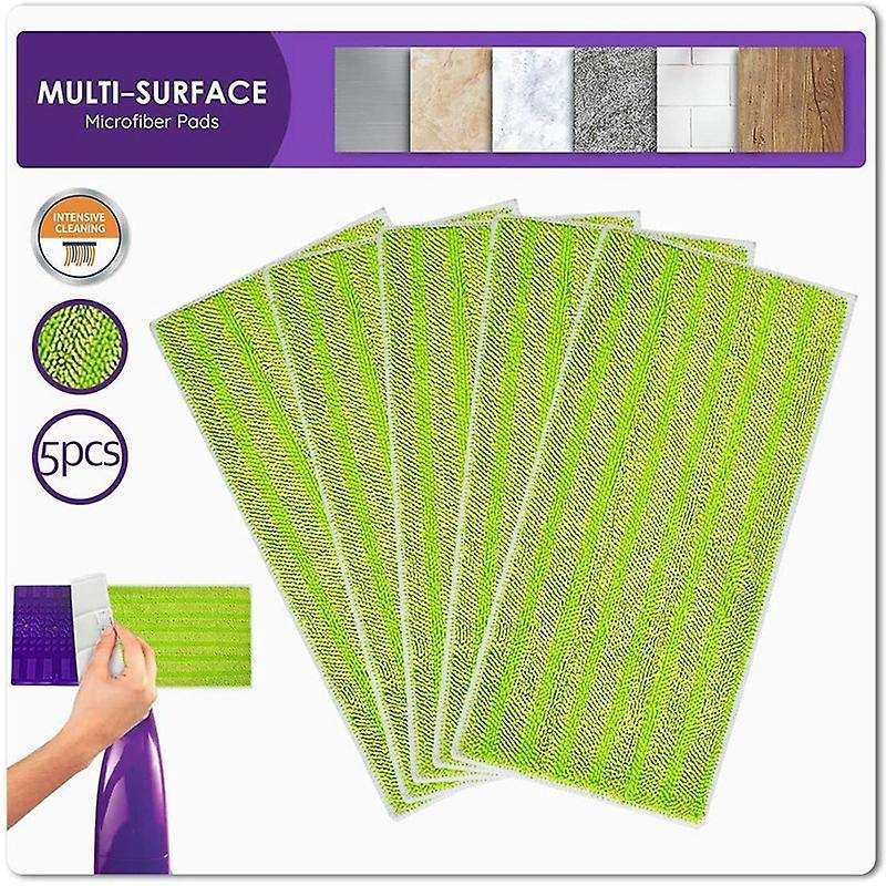 5 Pack Reusable Mop Pads for Swiffer Wet Jet Microfiber Refills
