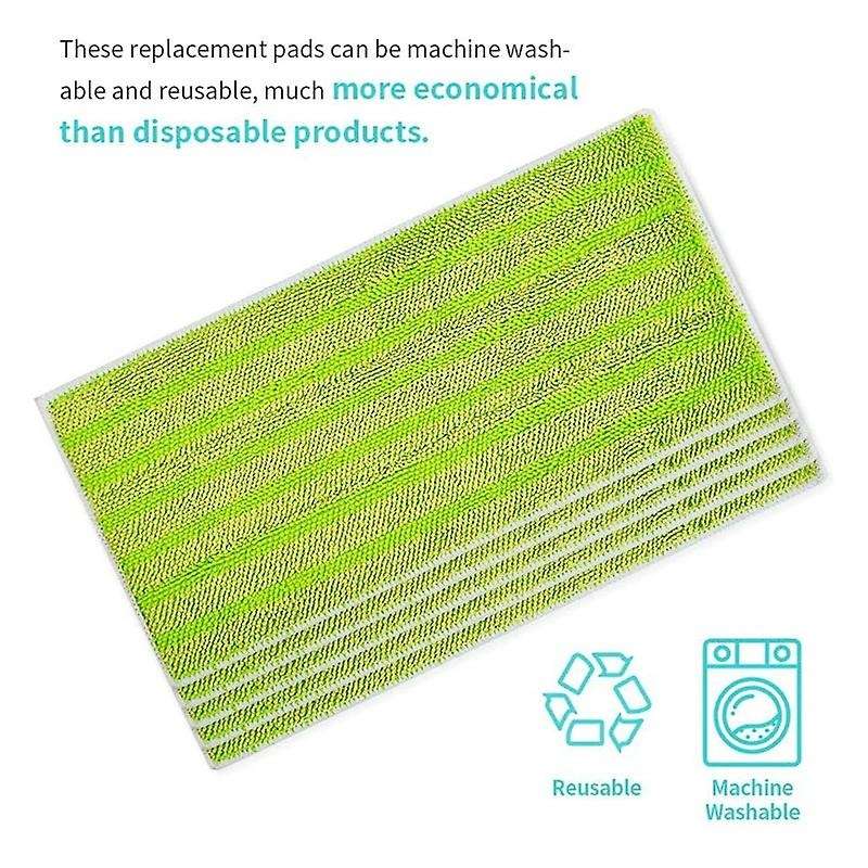 5 Pack Reusable Mop Pads for Swiffer Wet Jet Microfiber Refills