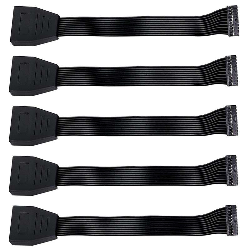 5pcs Usb3.0 Header Extension Cable,19/20 Pin Male to Female (5.9inch)
