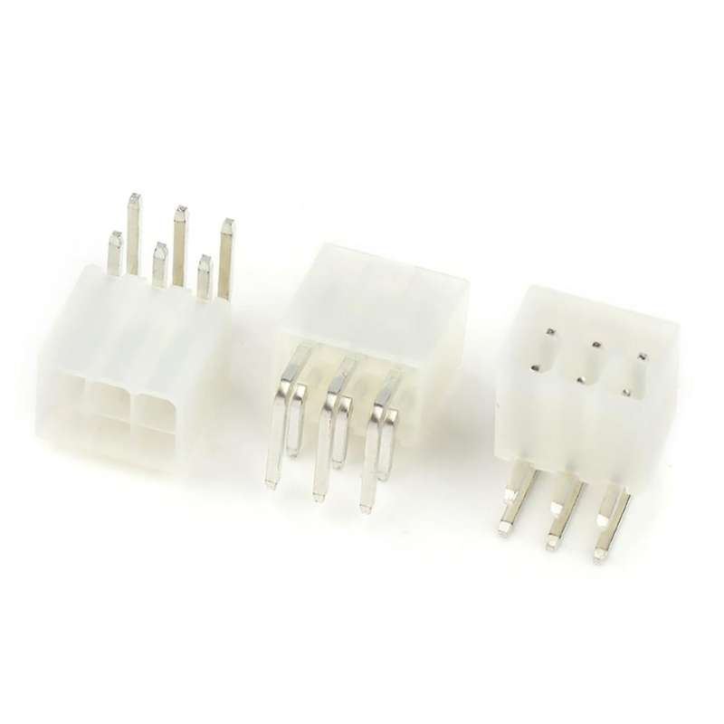 50pcs 6p Curved Pin Socket 4.2mm 2x3p Female Connector