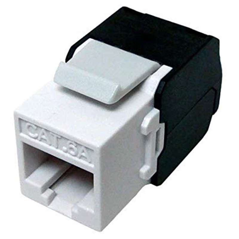 10-pack Cat6a Rj45 Keystone Jack -cat6 Compatible 180 Degree Toolless