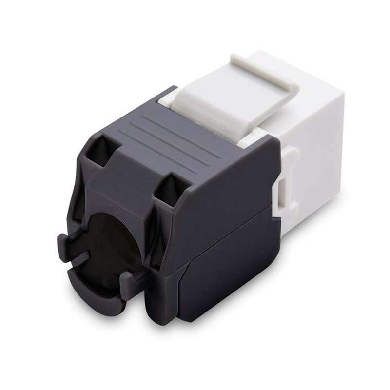10-pack Cat6a Rj45 Keystone Jack -cat6 Compatible 180 Degree Toolless