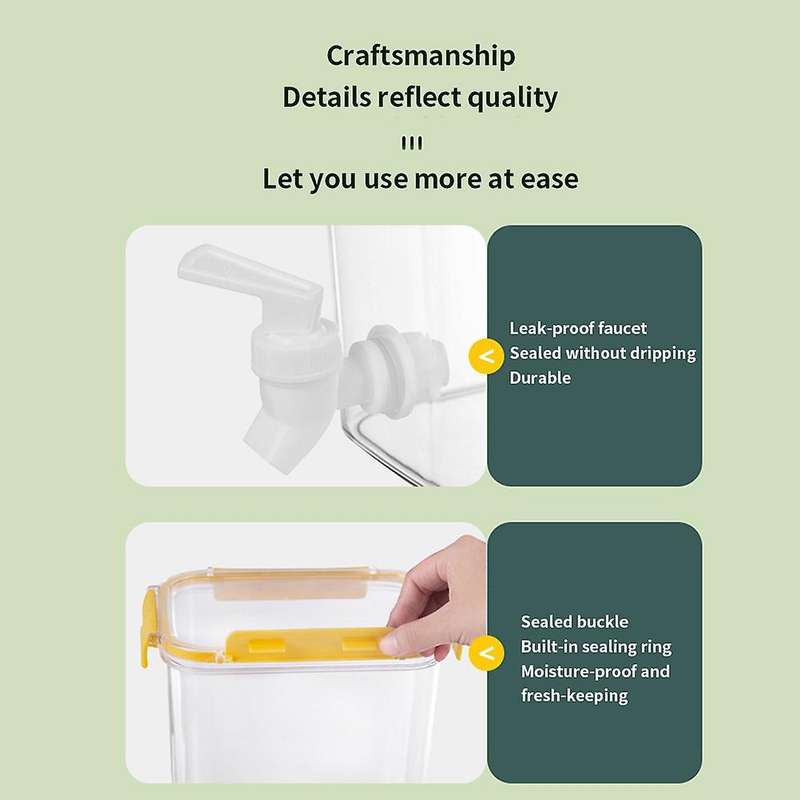 3.5l Cold Water Jug with Faucet Fruit Teapot Kettle Water Pot Yellow