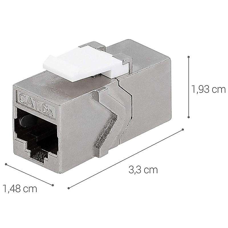 Cat6a Network Cable Coupler (pack Of 6) - Cat6a Keystone Module