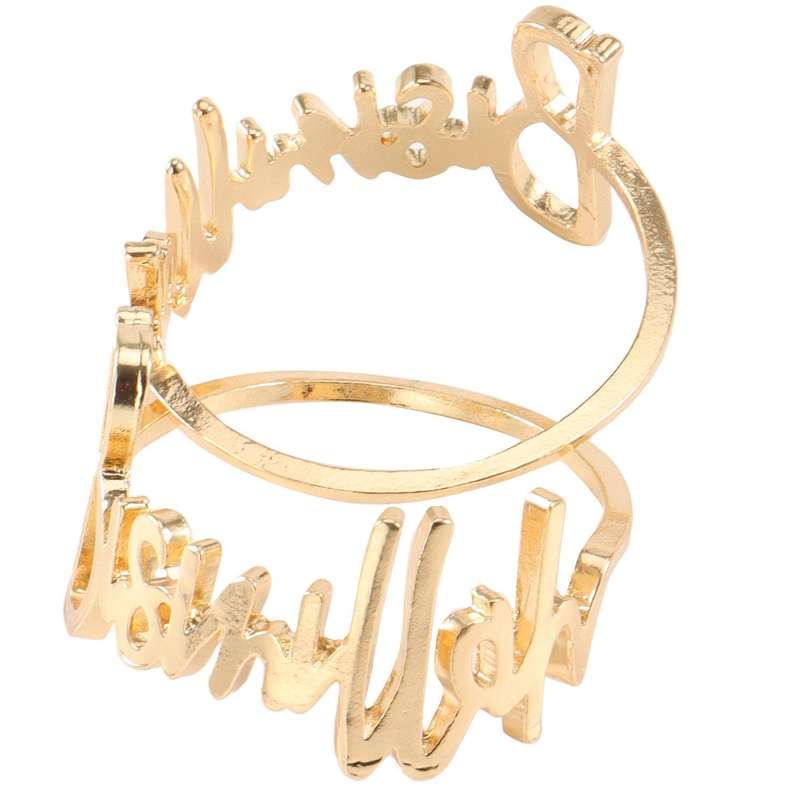 12pcs/set Metal Napkin Ring for Restaurant Hotel Wedding Party,golden