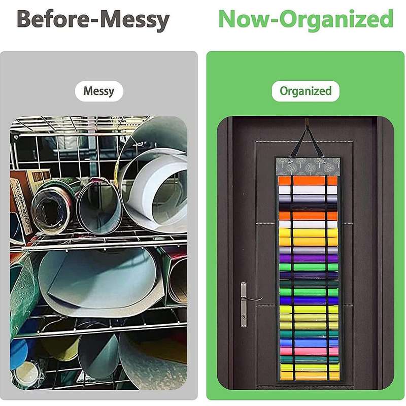 Vinyl Roll Holder with 48 Compartments, Organizers Gray Tree