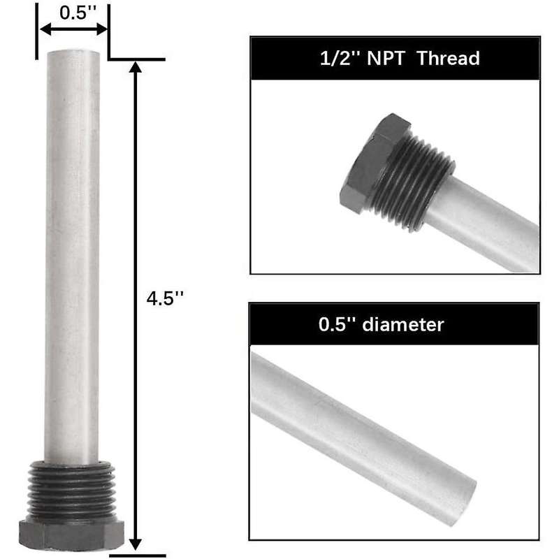 Rv Water Heater Magnesium Anode Rod for Atwood Heaters, 2 Pack