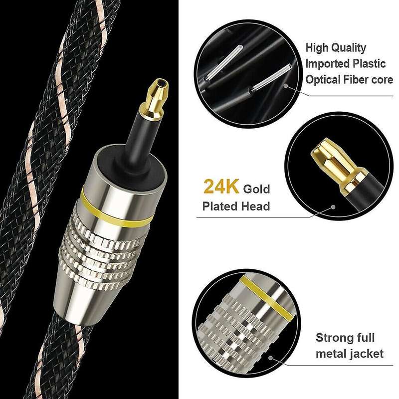 Digital Sound Toslink to Mini Cable 3.5mm Spdif Optical Cable 5m