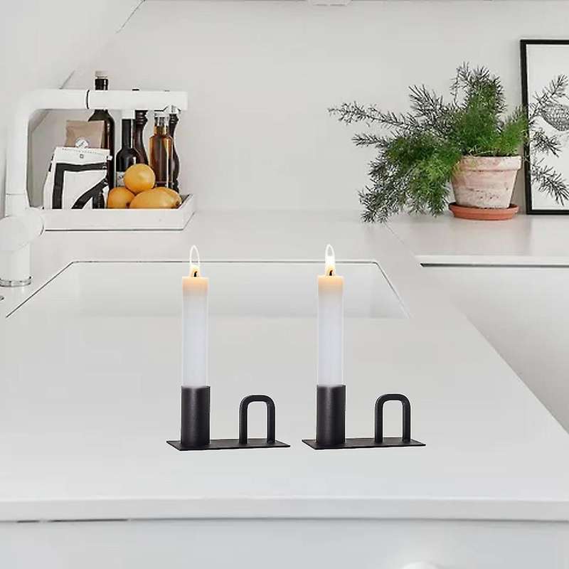2pcs Wrought Iron Candle Holder, Candle Holder Base