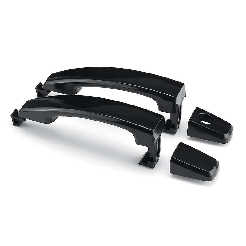 2x with Keyhole Black Abs Door Outer Handle for Chevrolet Captiva