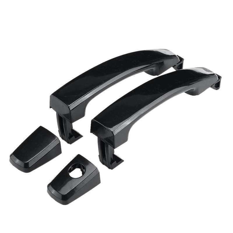 2x with Keyhole Black Abs Door Outer Handle for Chevrolet Captiva