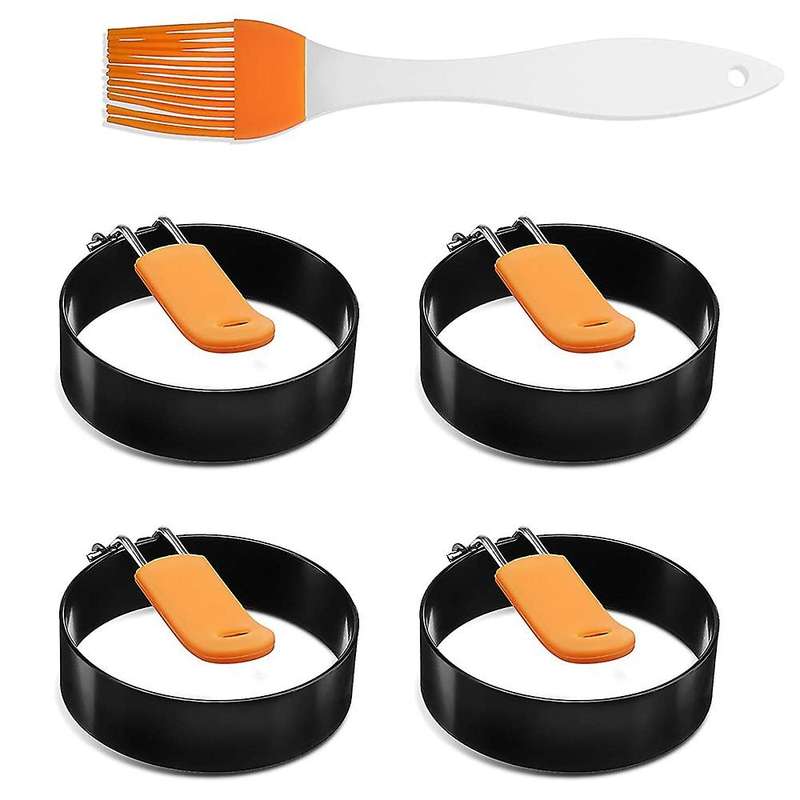 Egg Rings, Egg Ring for Frying Eggs Mcmuffins,4 Pack Stainless Steel