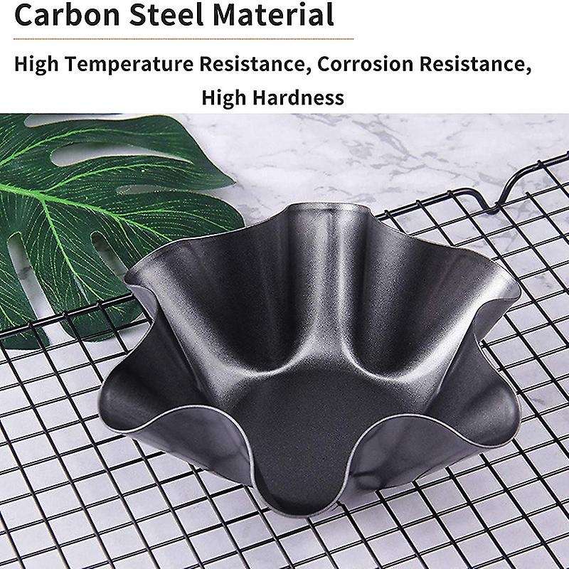Nonstick Carbon Steel Tortilla Shell Pans Baking Molds Sets Black