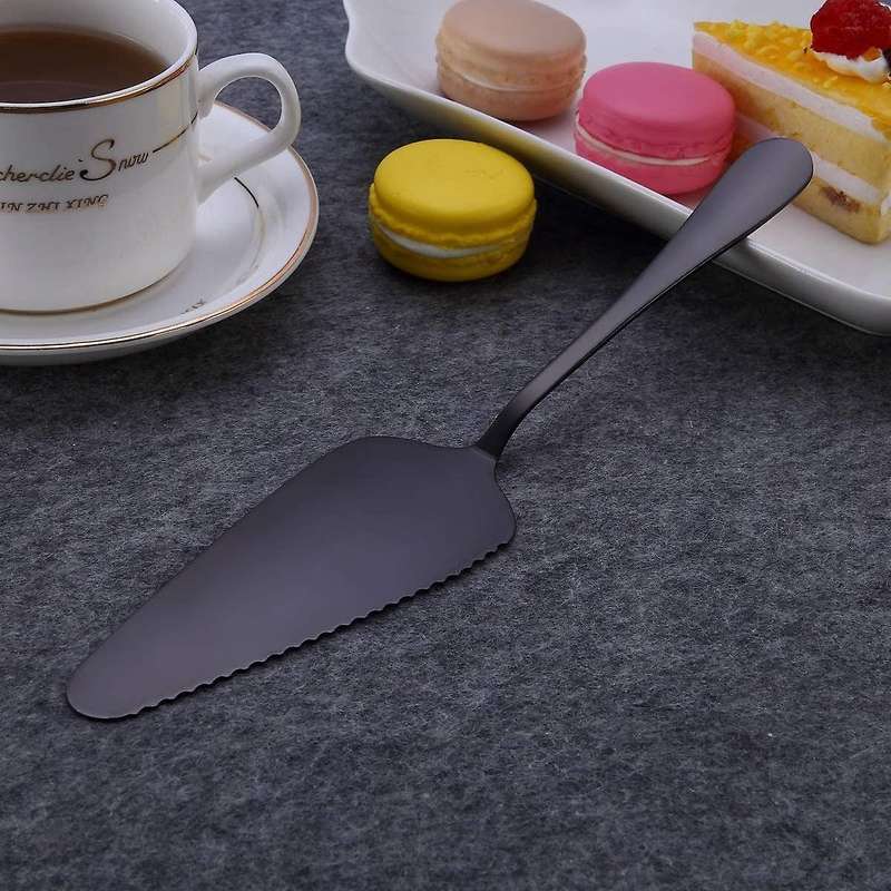 6-piece Serving Flatware Silverware Set,serving Utensil Set,black