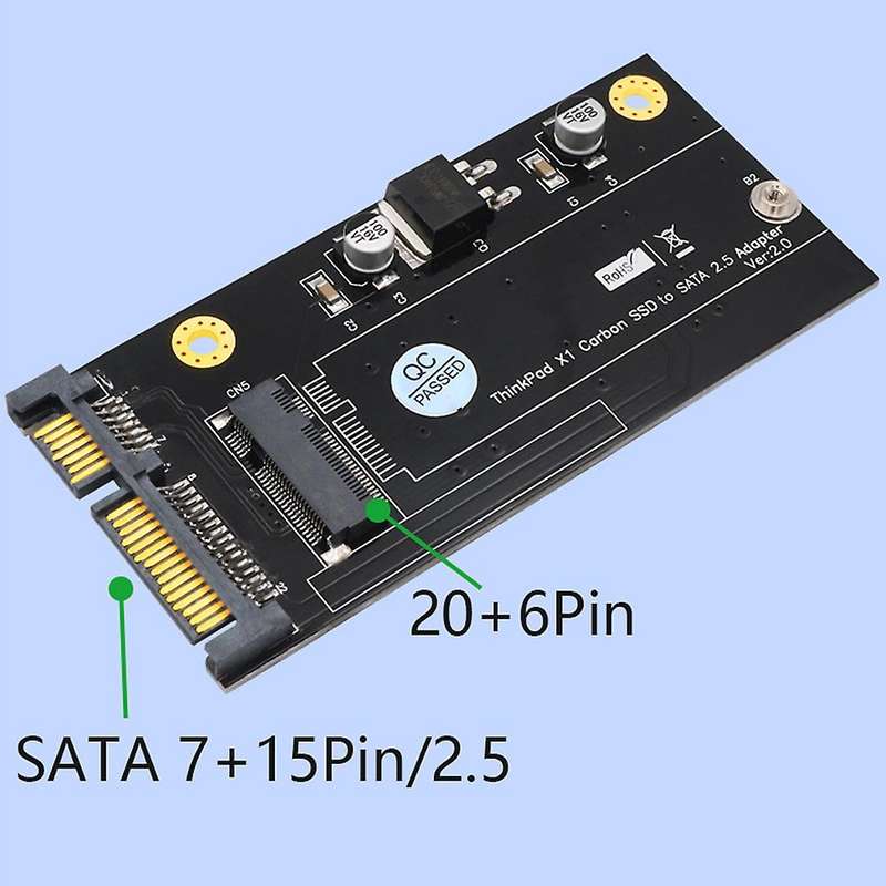 20+6 Pin Ssd to Sata 2.5 Inch Adapter Card Converter for Lenovo