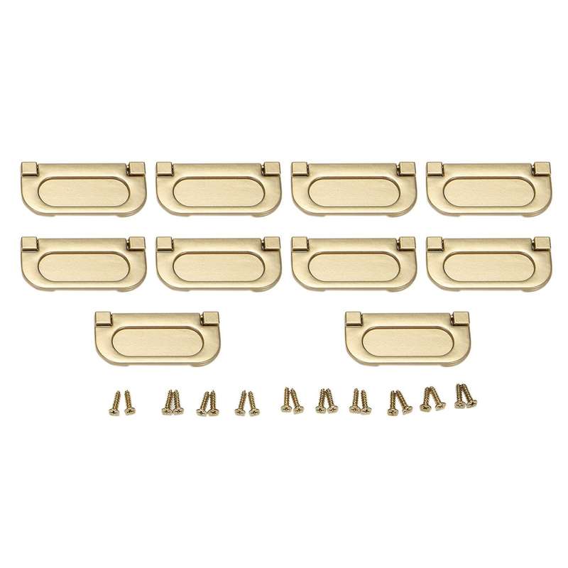 10pcs Cupboard Drawer Ring Pull Handles, Cabinet Door with Screws