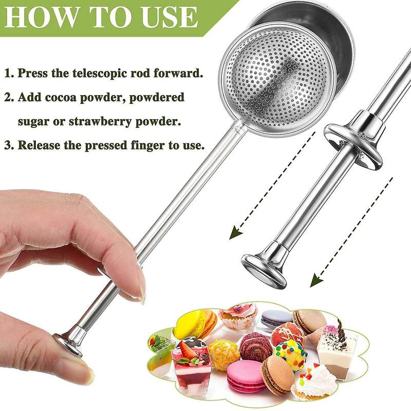 Stainless Steel Flour Sieve Cup,for Cakes,baking Sieve Strainer