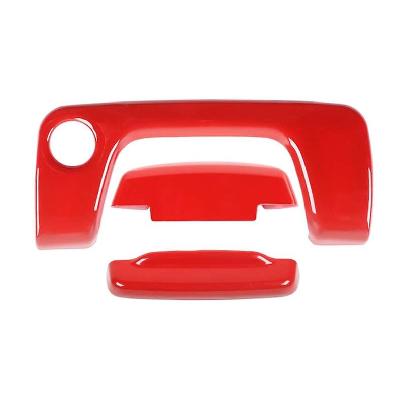 Center Console Armrest Switch Button Cover Trim Sticker Red