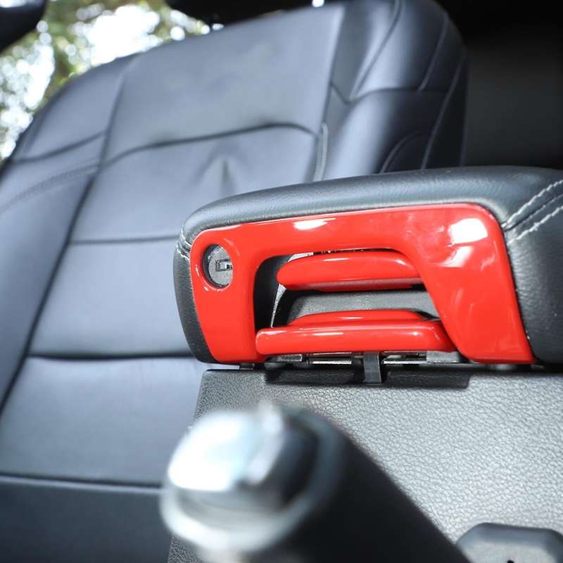 Center Console Armrest Switch Button Cover Trim Sticker Red