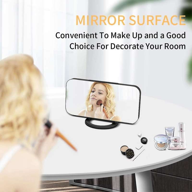 Digital Alarm Clock Large Mirrored Led Display,usb Charger, Black