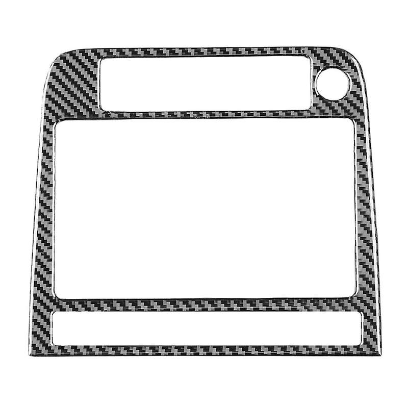 Carbon Fiber Center Console Navigation Panel Frame Cover Trim, B