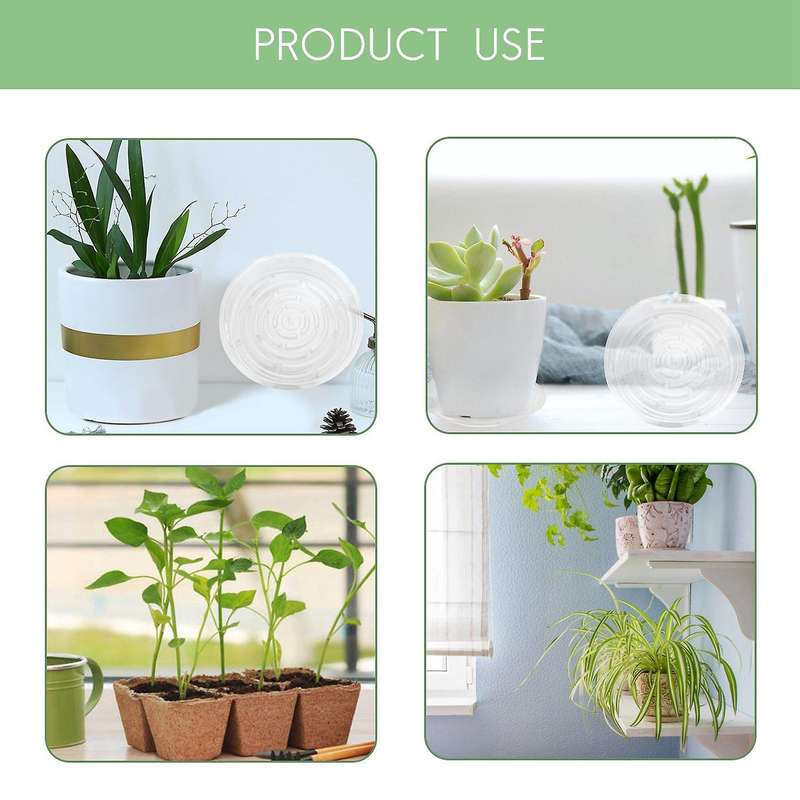 Plant Saucers, 10 Pack Of 30cm (12 Inch), Transparent Flower Pot Drip