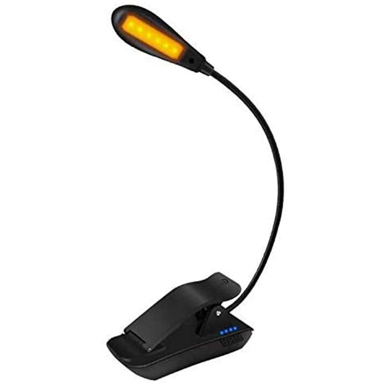 Rechargeable Amber Book Light - Reading Lights for Books In Bed