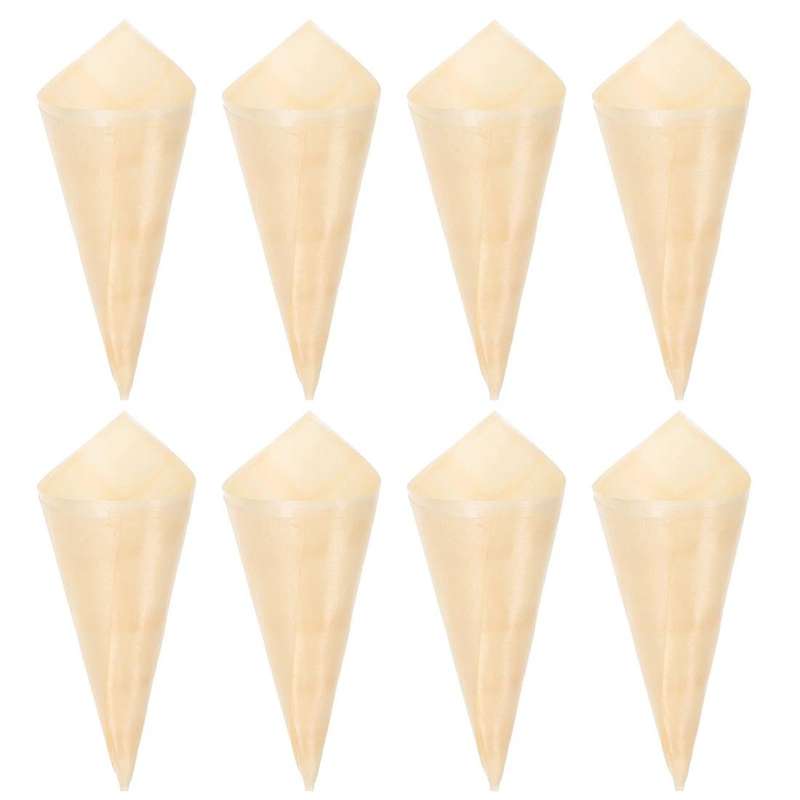 50pc Disposable Appetizer Cones Ice Cream Cone Cups Party 15.5x22.5cm