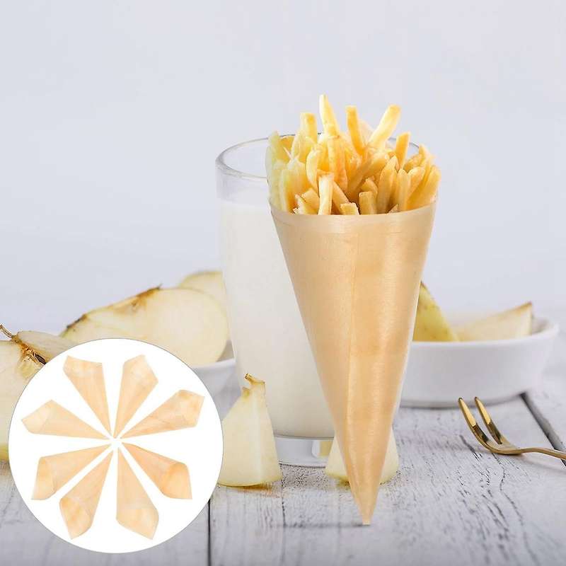 50pc Disposable Appetizer Cones Ice Cream Cone Cups Party 15.5x22.5cm