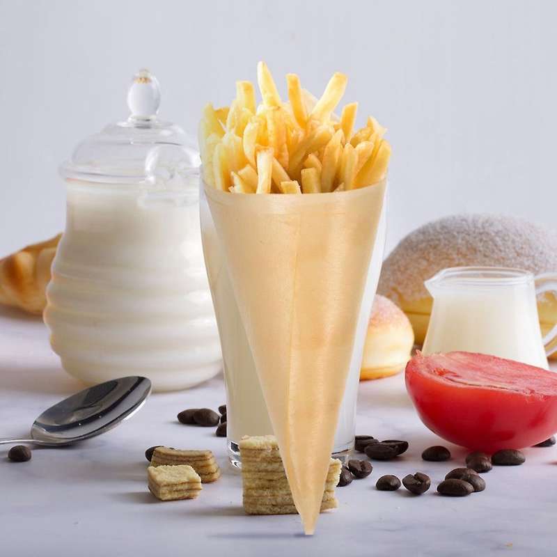 50pc Disposable Appetizer Cones Ice Cream Cone Cups Party 15.5x22.5cm