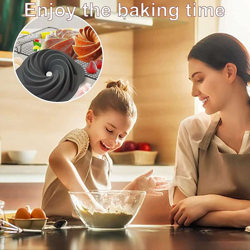 Silicone Cake Pan Cake Baking Pan Non-stick Pan Grooved Cake Pan-b