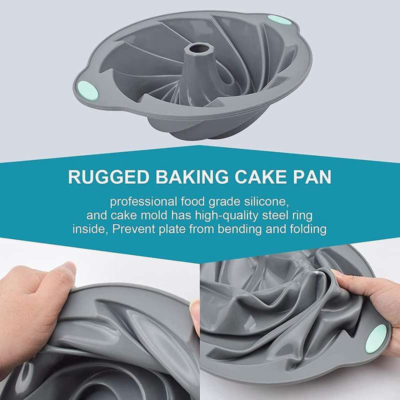 Silicone Cake Pan Cake Baking Pan Non-stick Pan Grooved Cake Pan-b