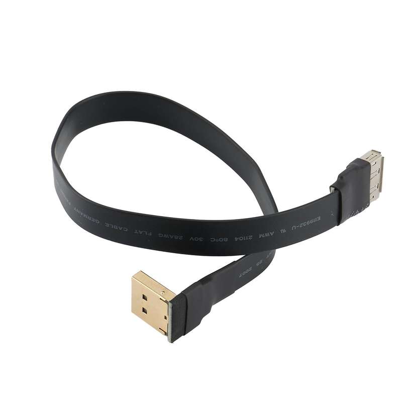 Displayport Ribbon Male-female Flat Emi Shielding Fpc Cable, 30cm