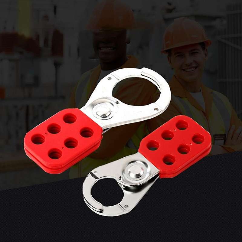 2 Pcs Lock Out Tag Out Lock Hasp Steel Nylon for Industry Equipment