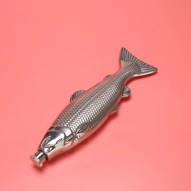 1 Set Fish-shape 5oz Bottle Mini Pocket Flask Drinkware for Outdoor