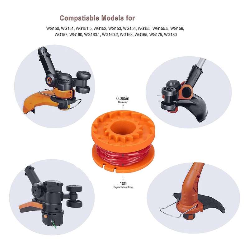 Worx Strimmer Spool, 10 Pcs Lawn Mower Strimmer Spool Grass Trimmer