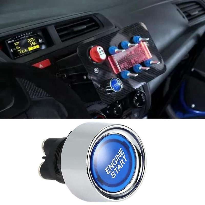 Engine Button Car Dc 12v 24v Blue Car Start Engine Button Light -blue