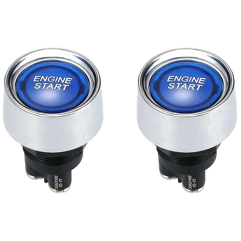 Engine Button Car Dc 12v 24v Blue Car Start Engine Button Light -blue