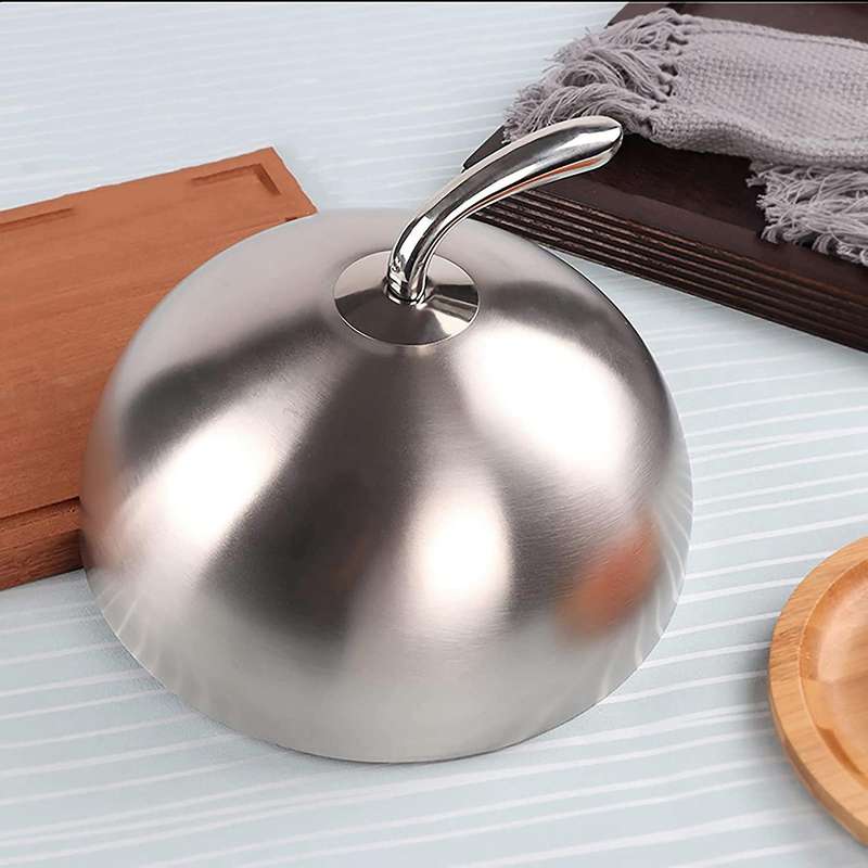 1pcs 20cm Stainless Steel Steak Cover Teppanyaki Dome Dish Lid Home