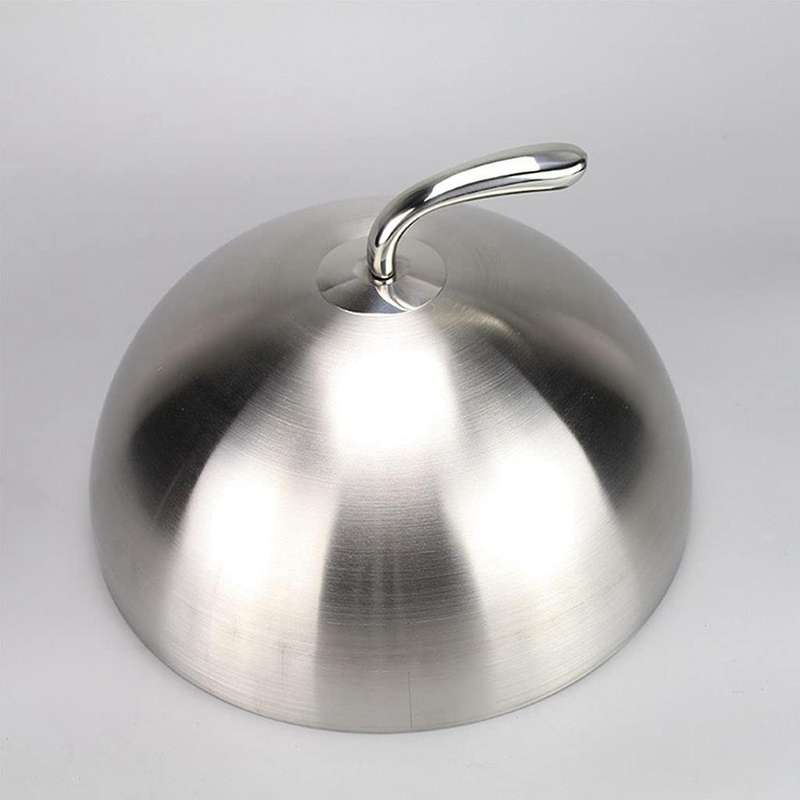 1pcs 20cm Stainless Steel Steak Cover Teppanyaki Dome Dish Lid Home