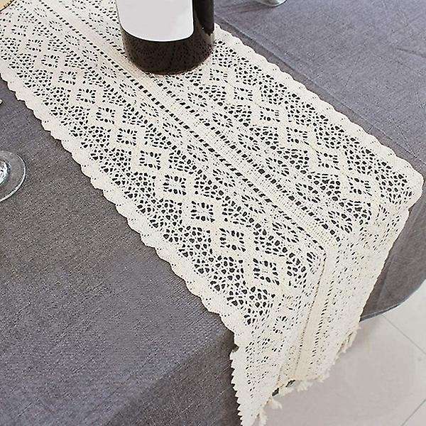 Macrame Table Runner, with Tassels,for Wedding Dining Table(24x220cm)